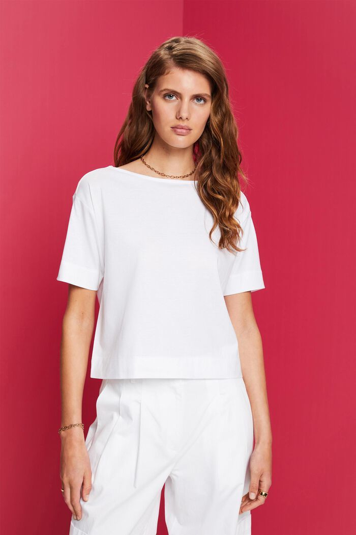 boxy t-shirt with TENCEL™ fibers - white