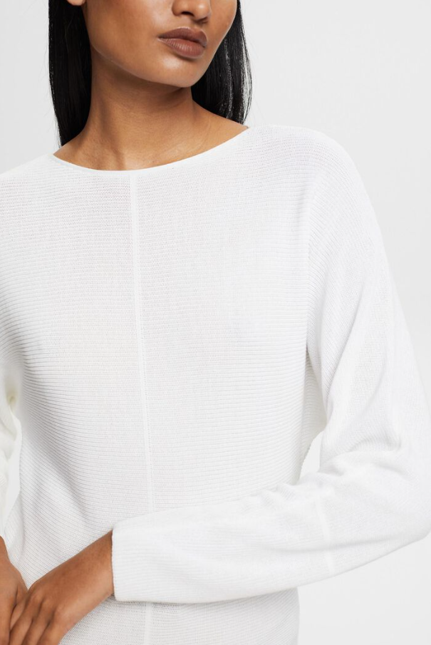boat-neck jumper in a TENCEL™ blend - off white