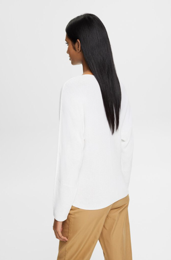 boat-neck jumper in a TENCEL™ blend - off white