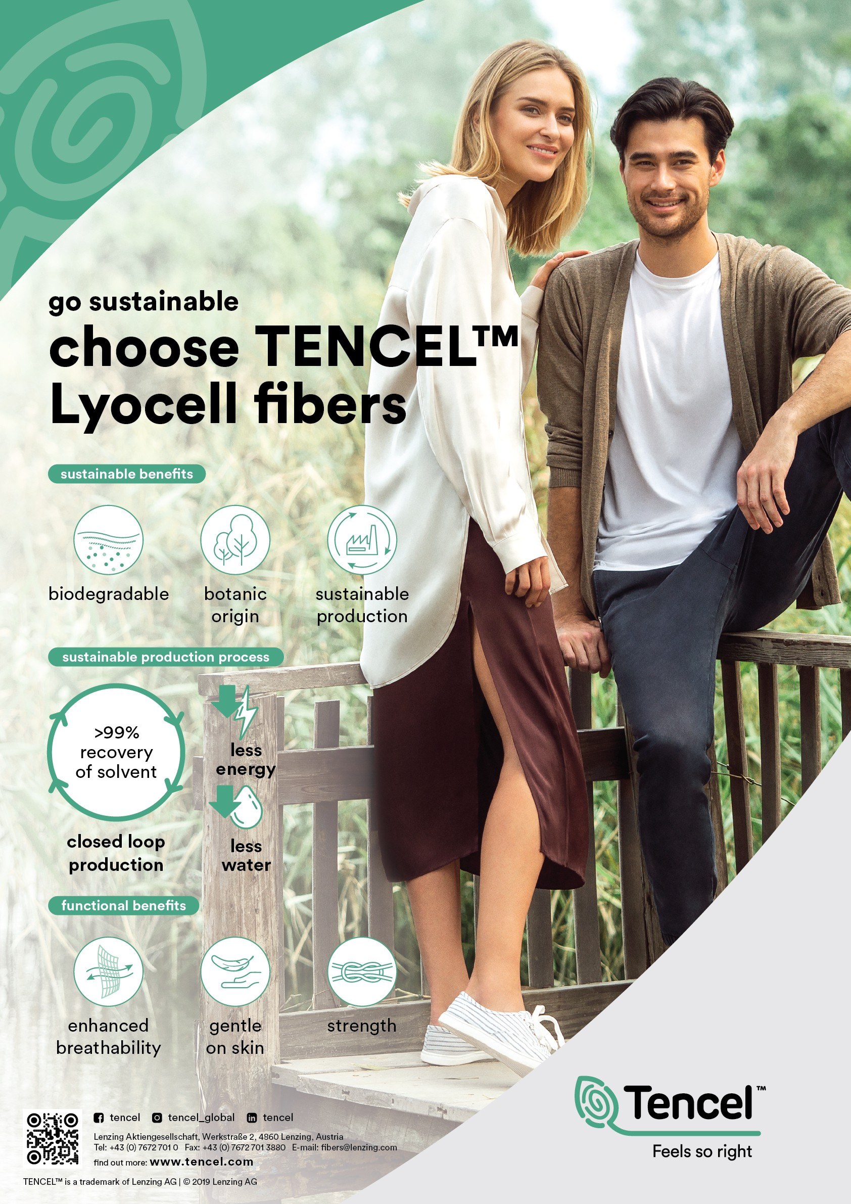 TENCEL™ Sustainable fibers story: Lyocell & Modal | Natural cellulosic ...