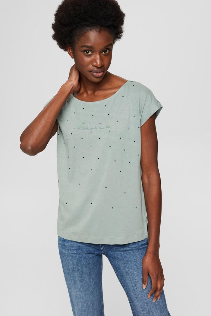 statement top made of blended organic cotton - dusty green