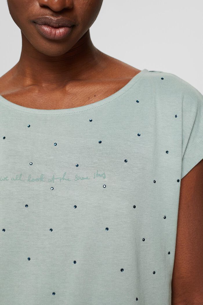 statement top made of blended organic cotton - dusty green