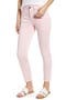 sateen ankle skinny jeans - pale pink