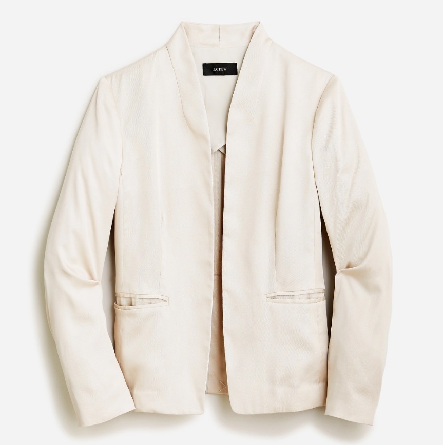 Going-out blazer in gramercy twill - dusty shell