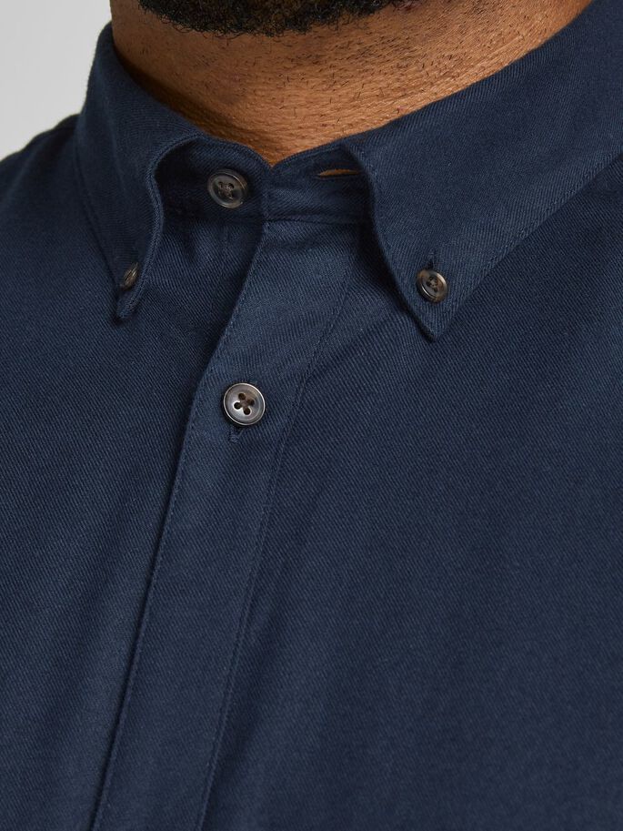 TENCEL™ Lyocell blend plus size chirt - blue/navy blazer