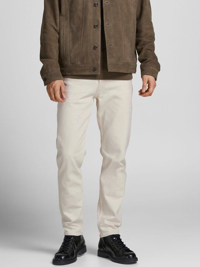 mike original cj217 comfort fit jeans - white/ecru