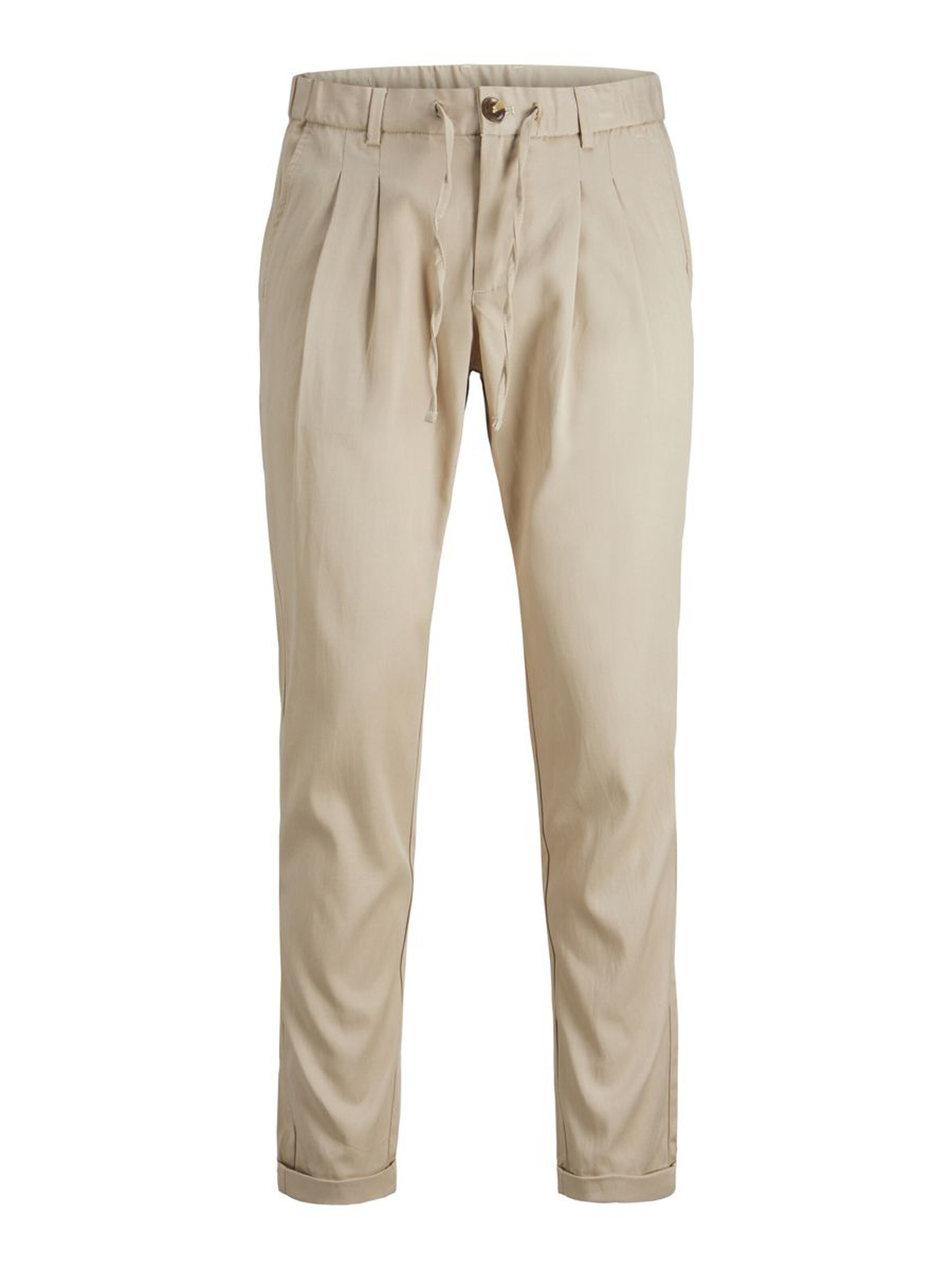 regular fit chinos trousers - beige/oxford tan