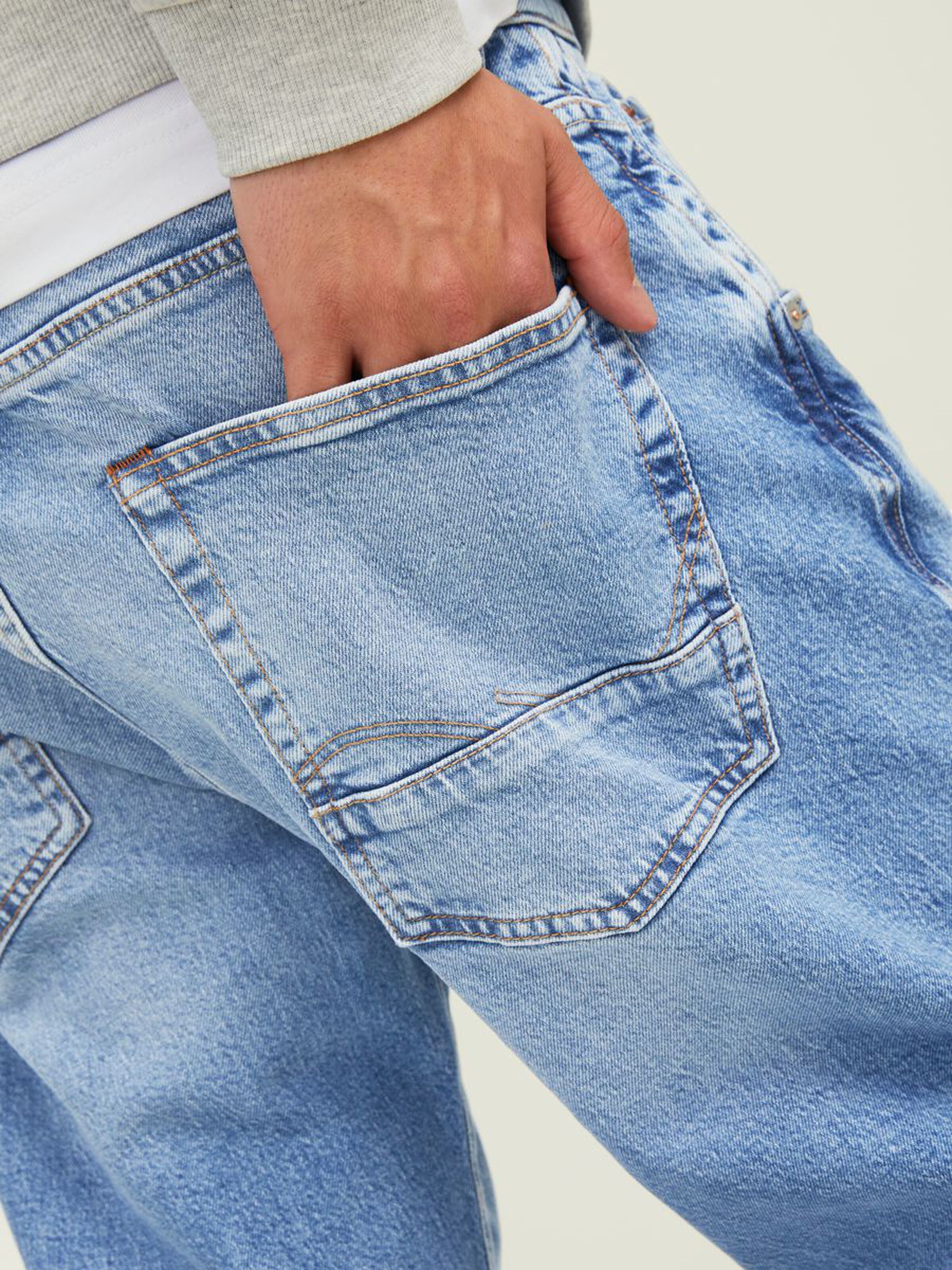 Frank leen cj 715 tapered fit jeans - blue/blue denim
