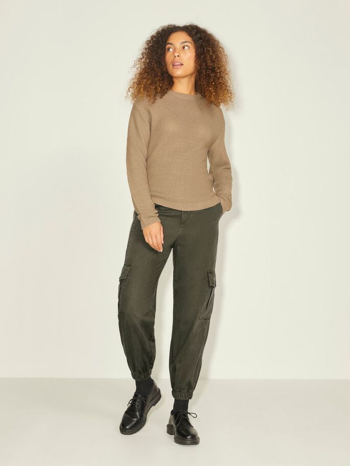 jxhollly relaxed cargo trousers - green/forest night