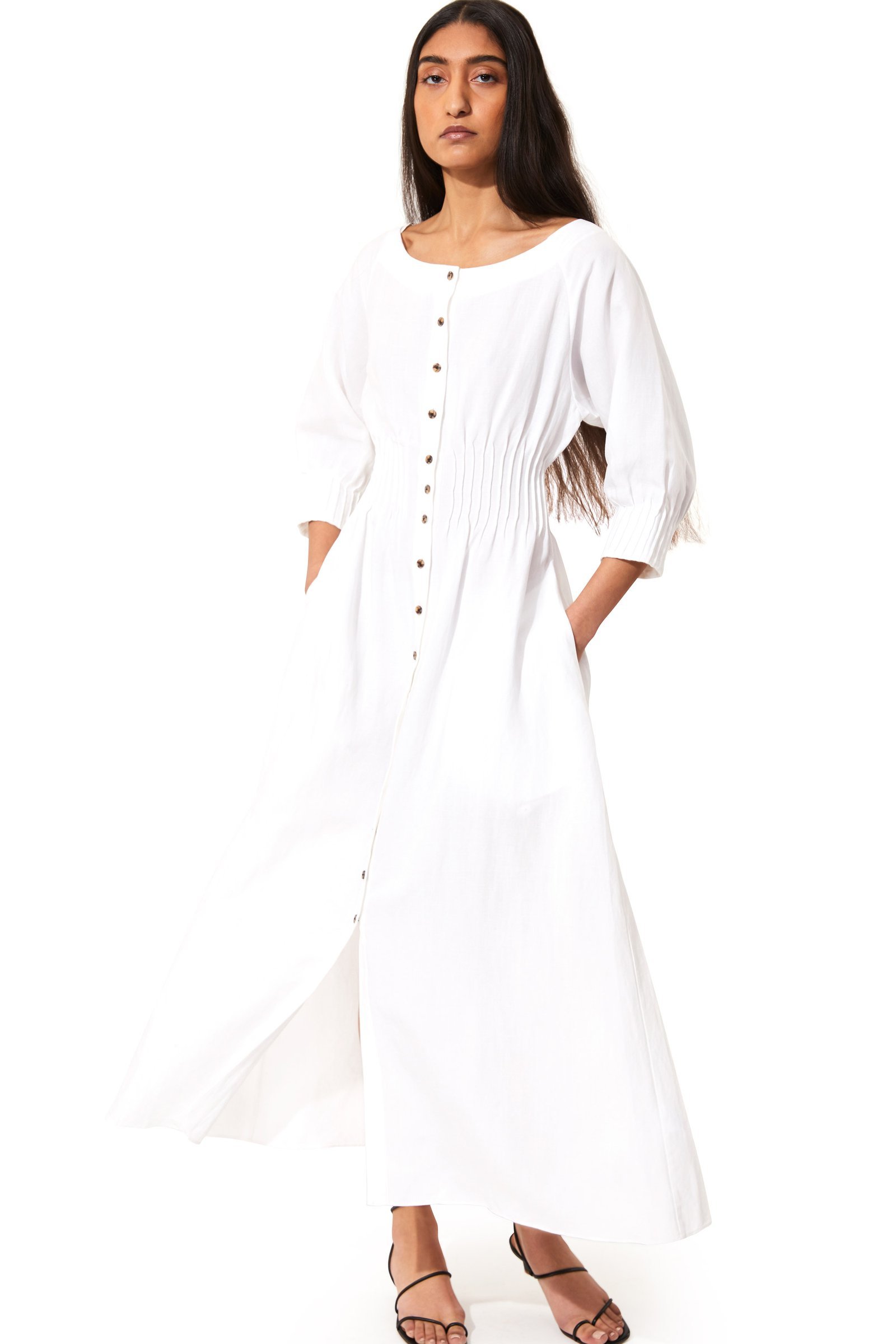 amia dress - white