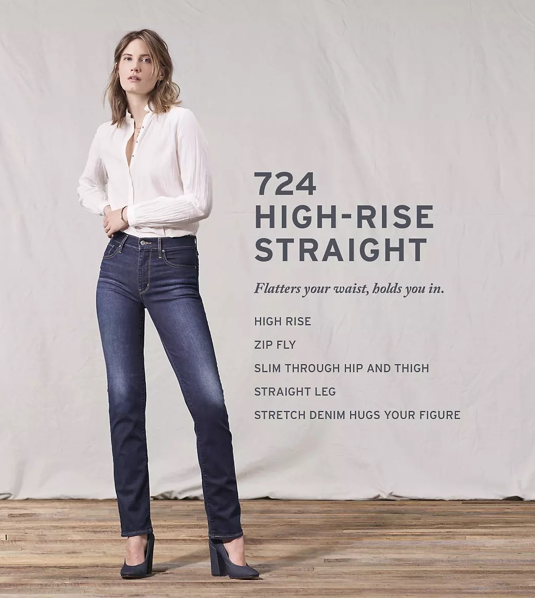 724 high rise straight women's jeans - bogota boogie - dark wash