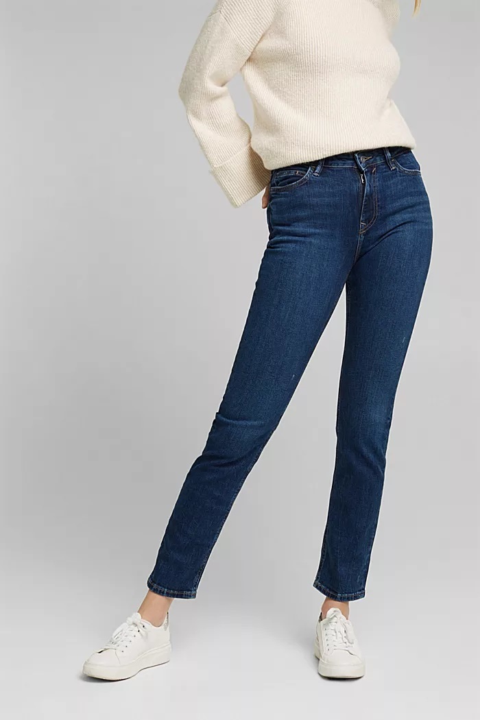 TENCEL™ Lyocell jeans with organic cotton - blue dark washed