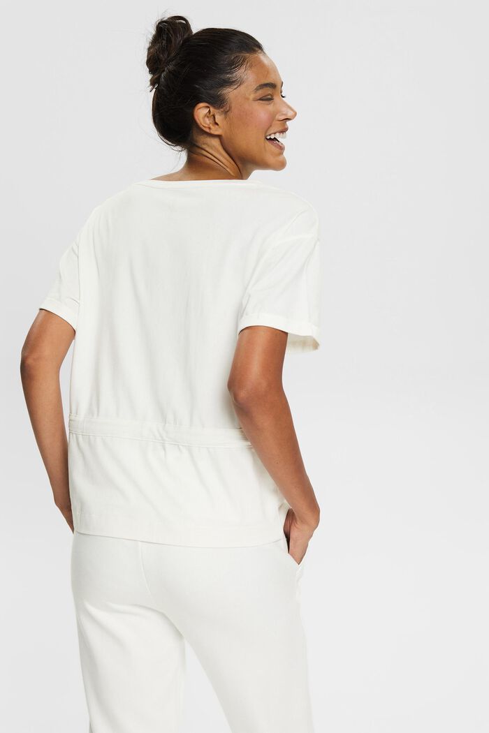 T-shirt with drawstring ties, in a TENCEL™ blend - Off white