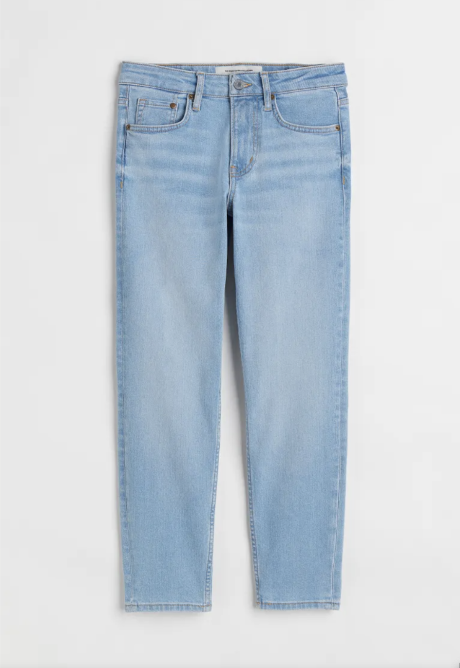 90s skinny regular ankle jeans - light denim blue
