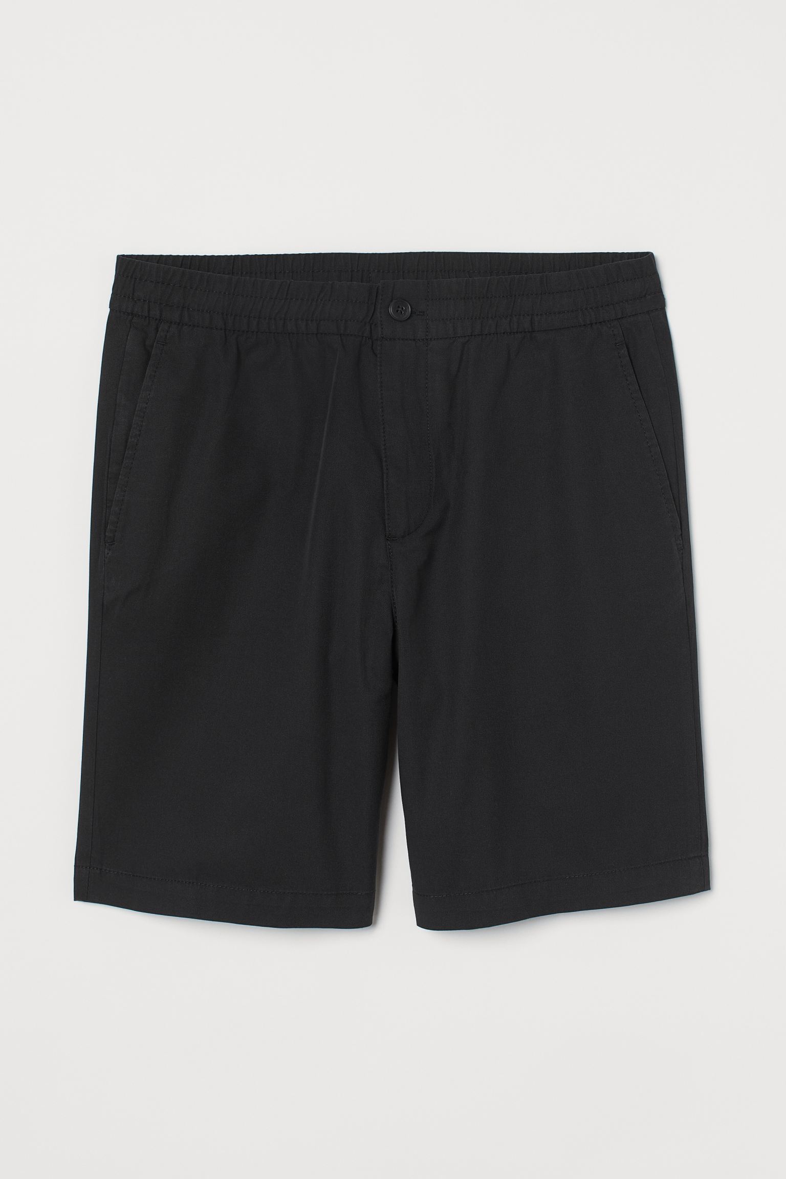 regular fit jogger shorts - black