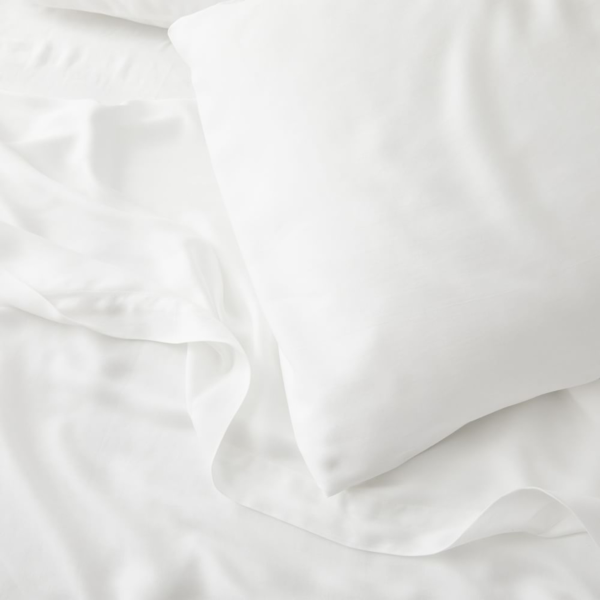 brushed TENCEL™ fibers fitted sheet (double) - white