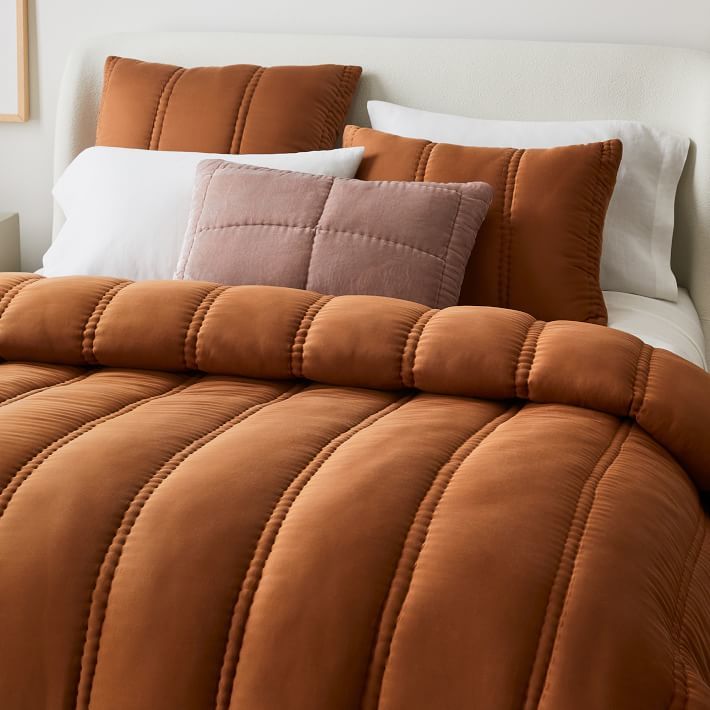 silky TENCEL™ plush comforter (king/cal. king) - terracotta